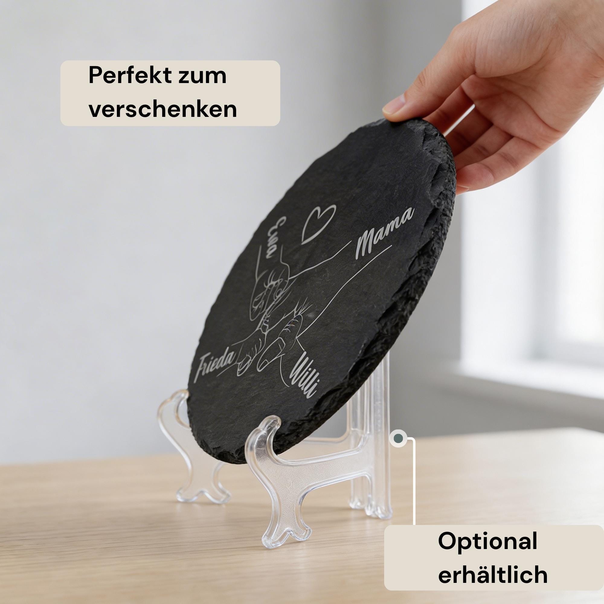 Personalisierte Schieferplatte mit Familiennamen