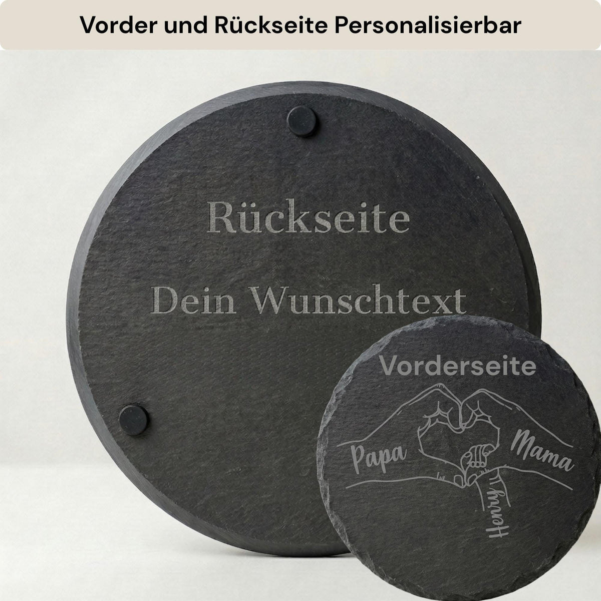 Personalisierte Schieferplatte mit Familiennamen