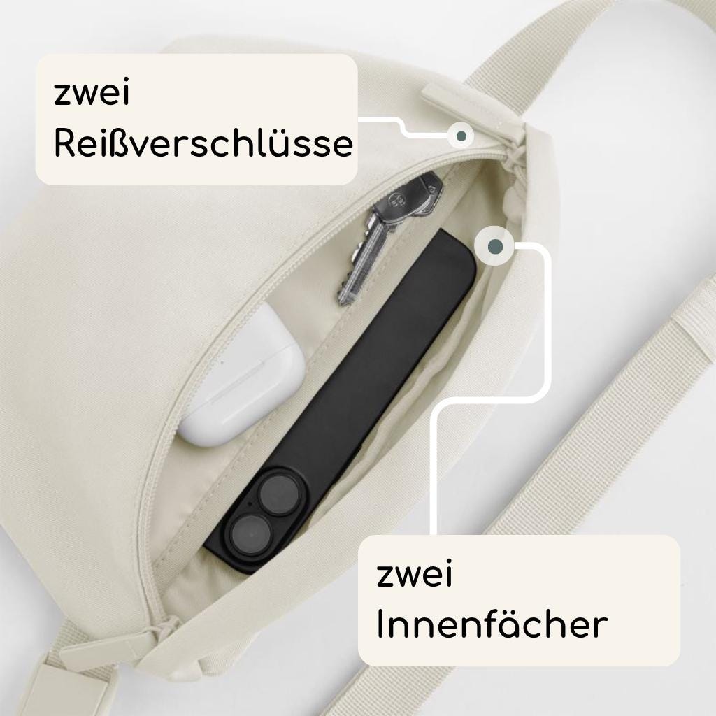 Bauchtasche personalisiert mit Namen – bestickte Crossbody Bag – Festival Tasche Damen Herren – Geschenk individuell