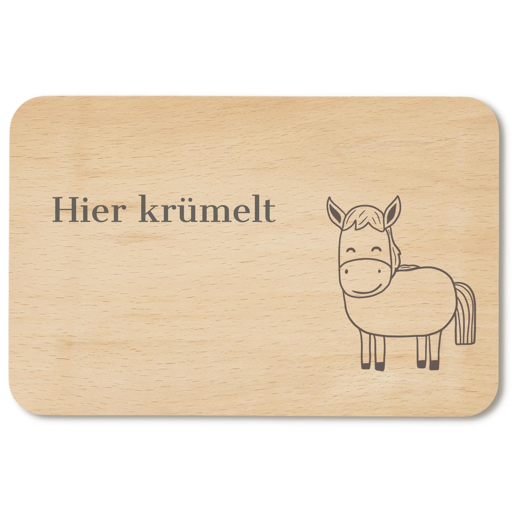 Personalisiertes Frühstücksbrettchen - Individuelles Holzbrett für Kinder mit Namen