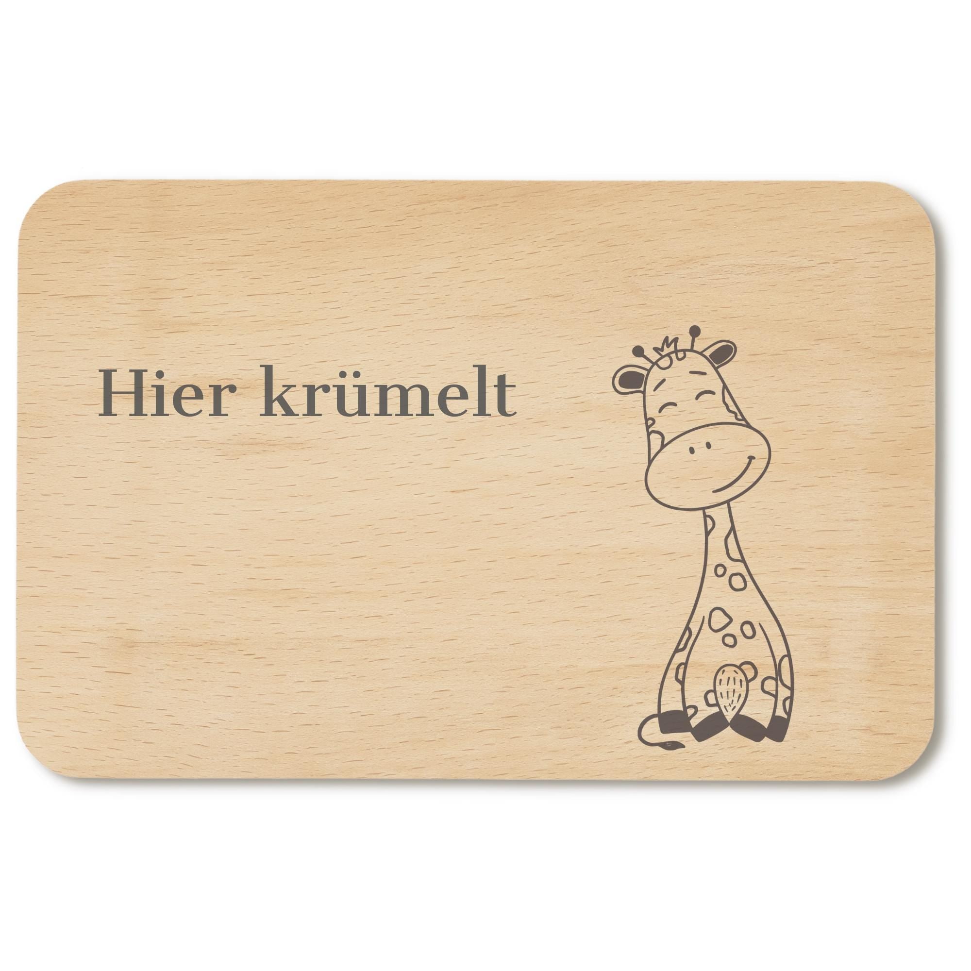 Personalisiertes Frühstücksbrettchen - Individuelles Holzbrett für Kinder mit Namen