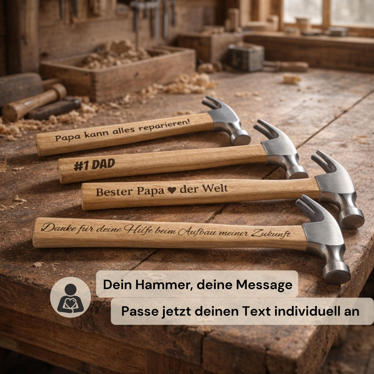 Personalisierter Hammer mit Gravur