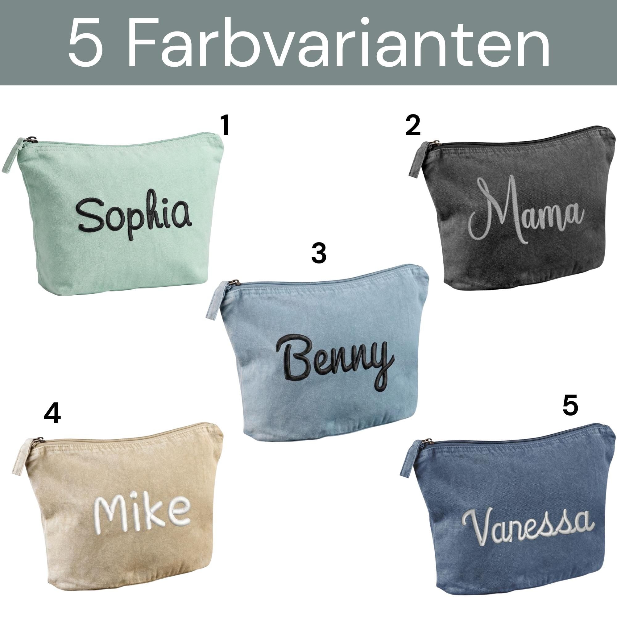 Personalisierte bestickte Kosmetiktasche