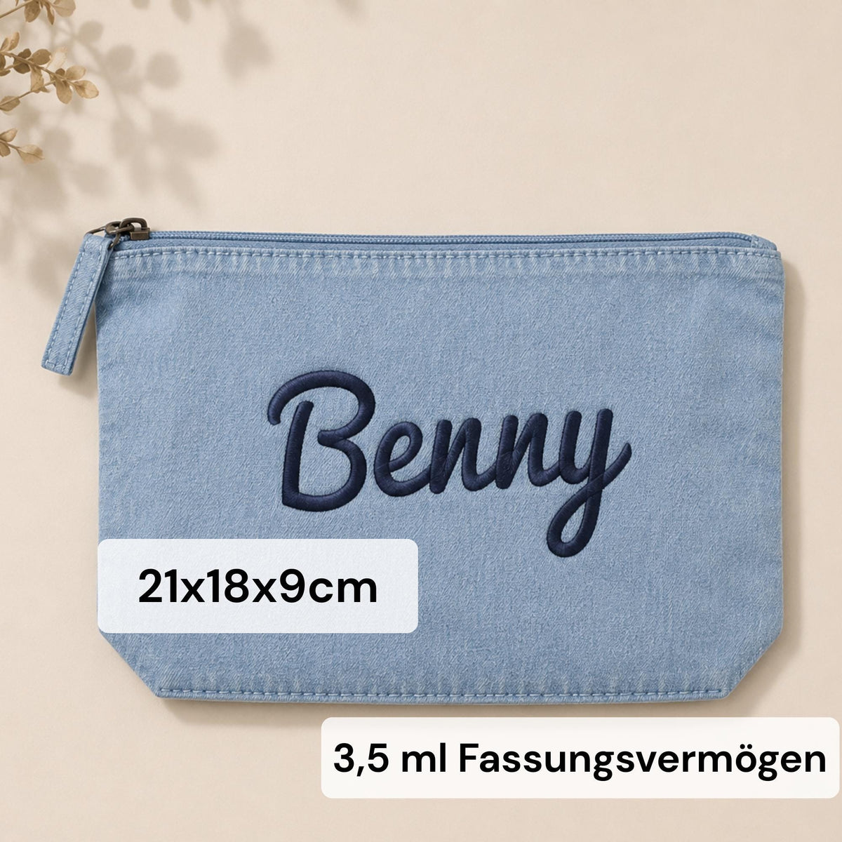 Personalisierte bestickte Kosmetiktasche