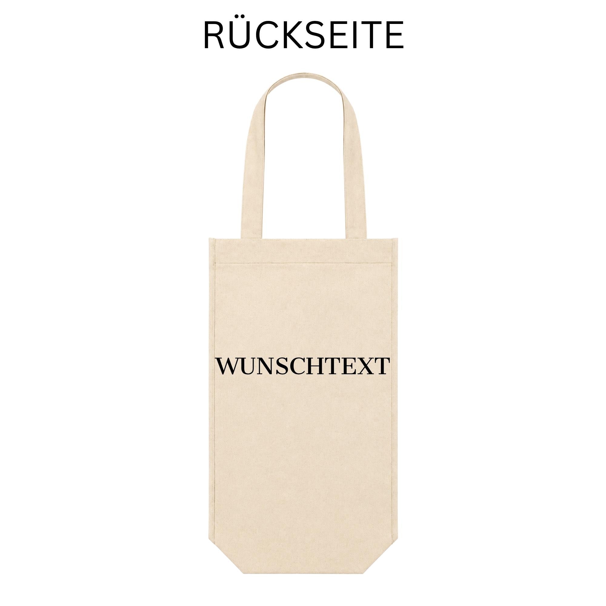 Personalisierte Weintasche für Weinflasche, Wein Geschenk, Flaschentasche, Geschenkverpackung, Geburtstag, Wunschmotiv