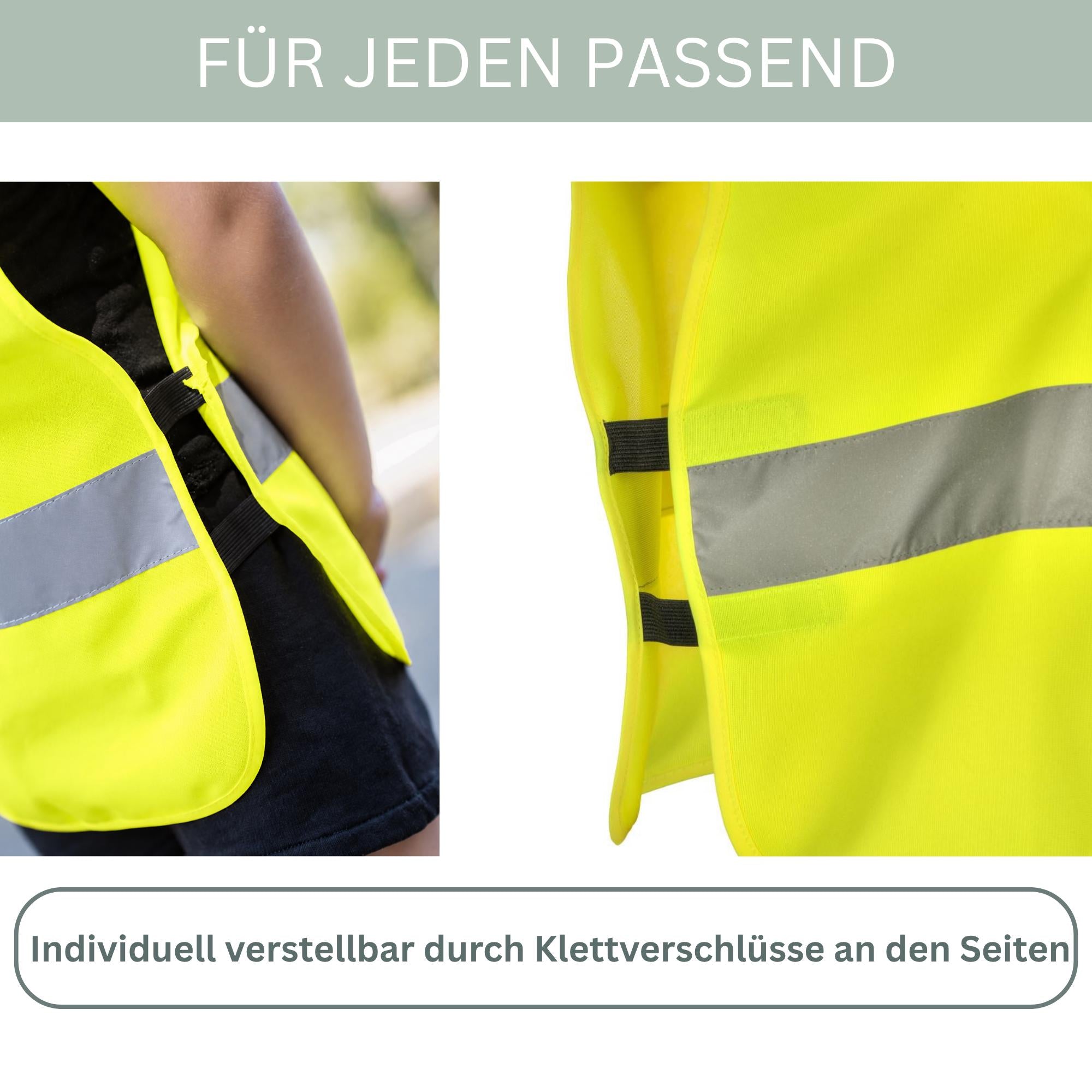 Personalisierte Kinder Sicherheitsweste Einschulung 2026 mit Name, Warnweste Schulkind, Geschenk zur Einschulung