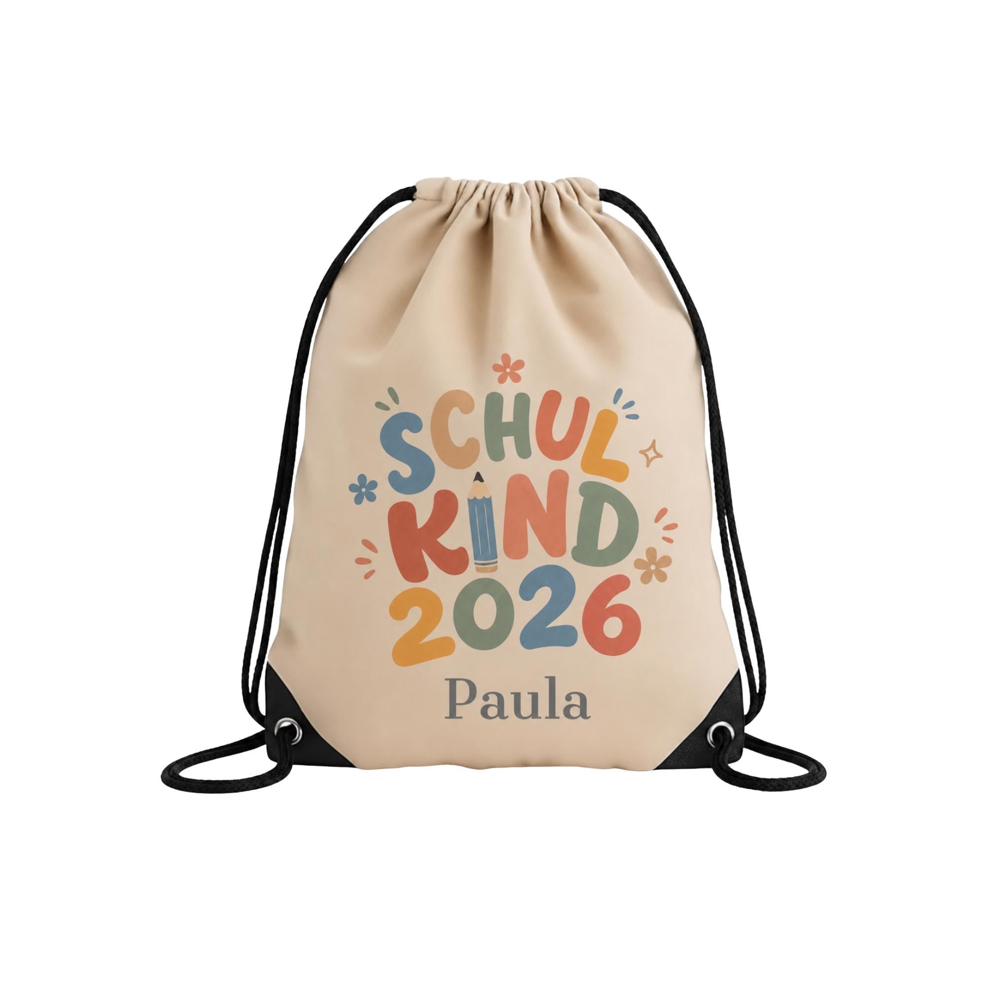 Personalisierter Turnbeutel mit Namen,Einschulung, Schulstart, Tasche Hort, Turnbeutel Schule, Sportbeutel Kinder mit Namen nach Wunsch