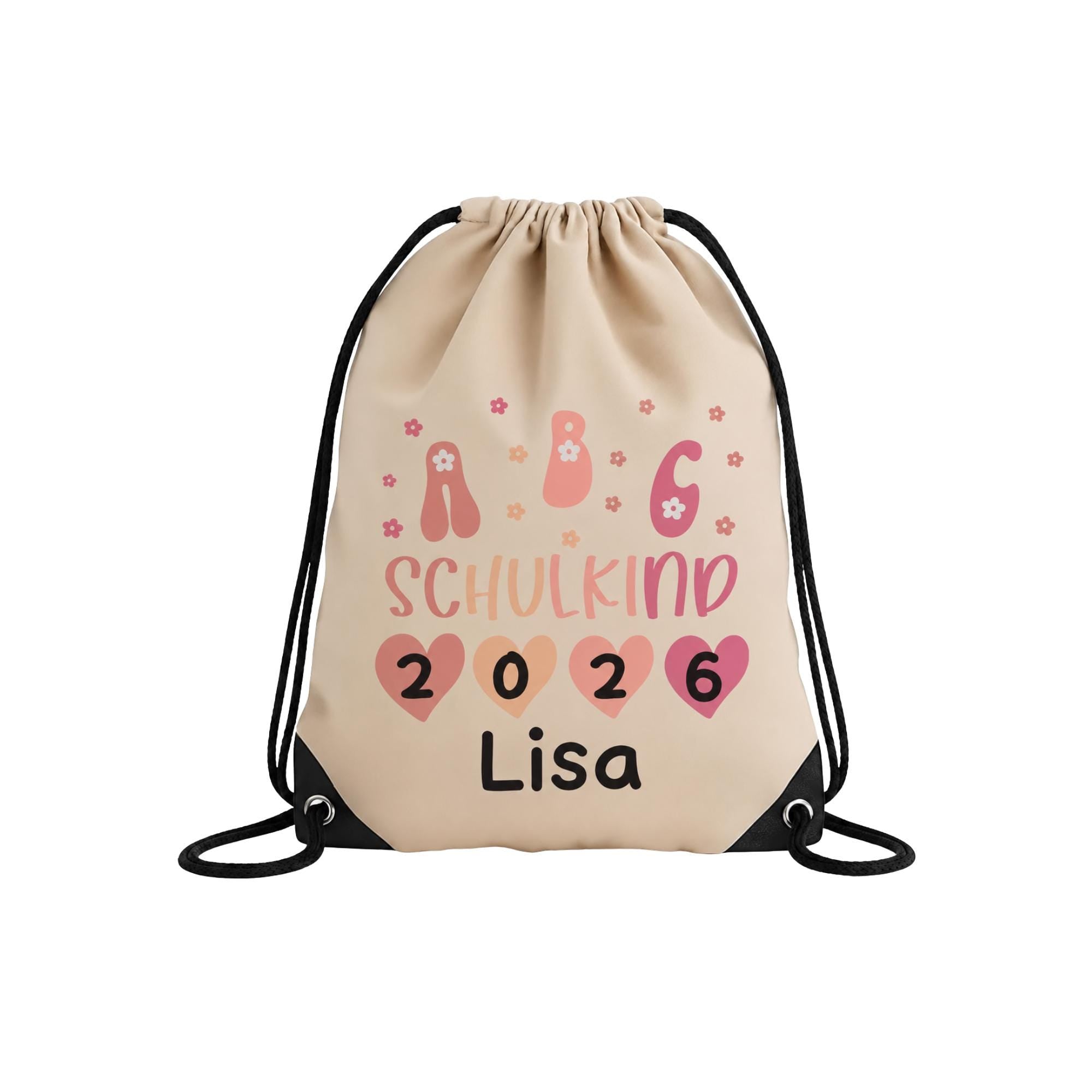 Personalisierter Turnbeutel mit Namen,Einschulung, Schulstart, Tasche Hort, Turnbeutel Schule, Sportbeutel Kinder mit Namen nach Wunsch