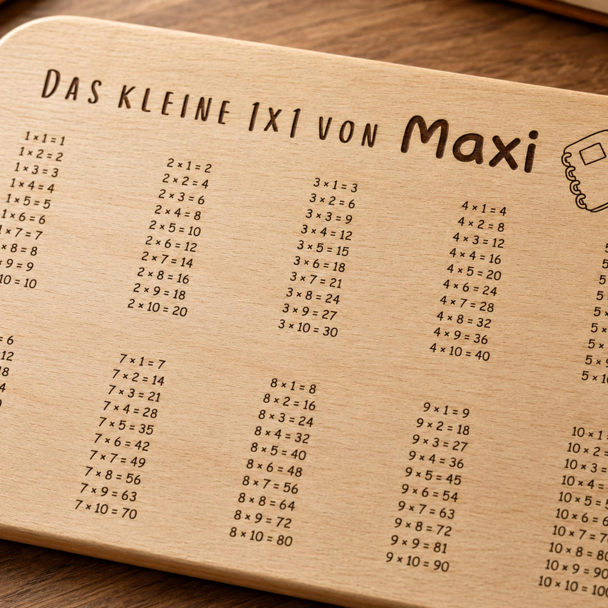 Personalisiertes Frühstücksbrettchen zur Einschulung