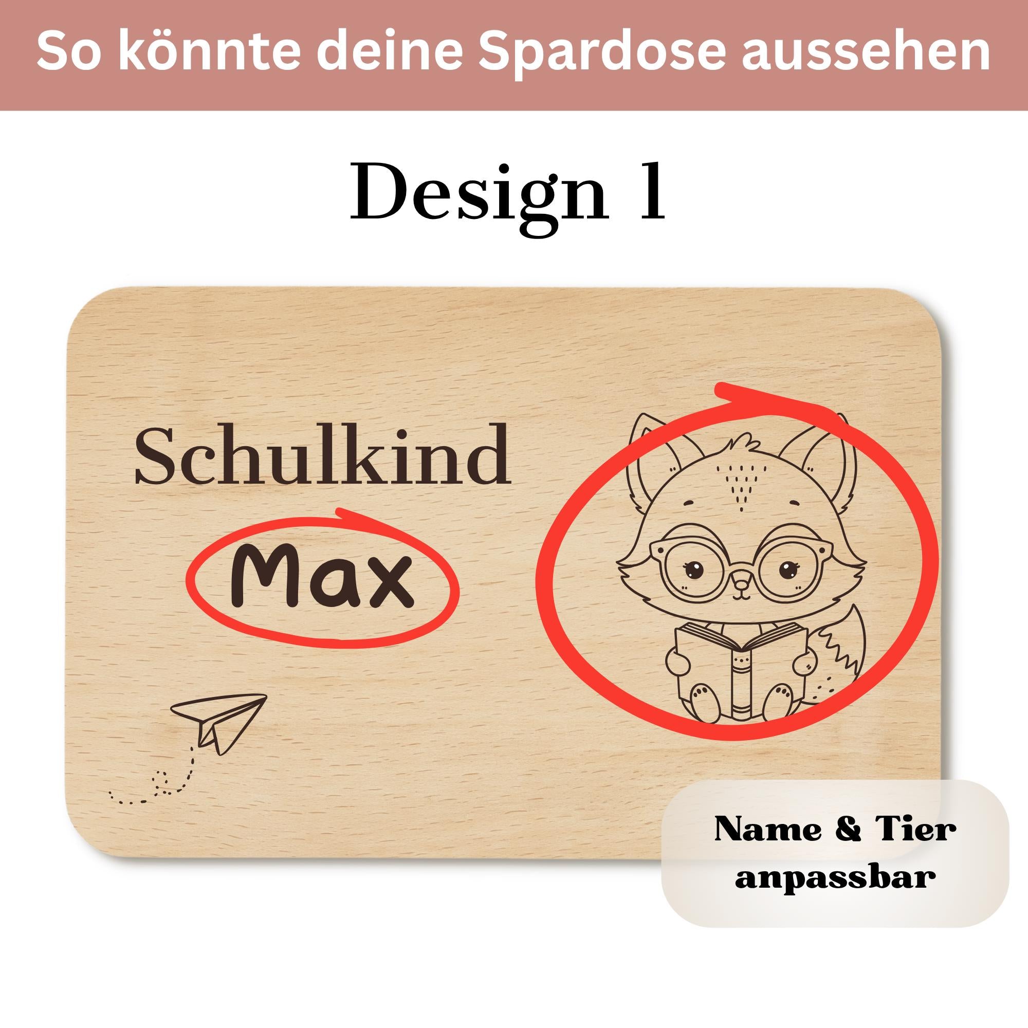 Personalisiertes Frühstücksbrettchen zur Einschulung mit Name, Holzbrettchen mit Wunschgravur, Geschenk zur Einschulung