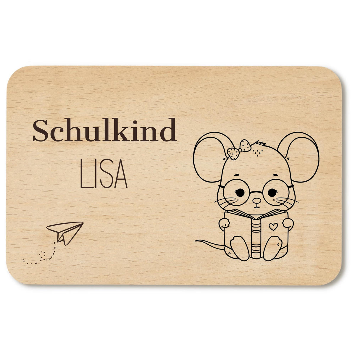 Personalisiertes Frühstücksbrettchen Schulkind