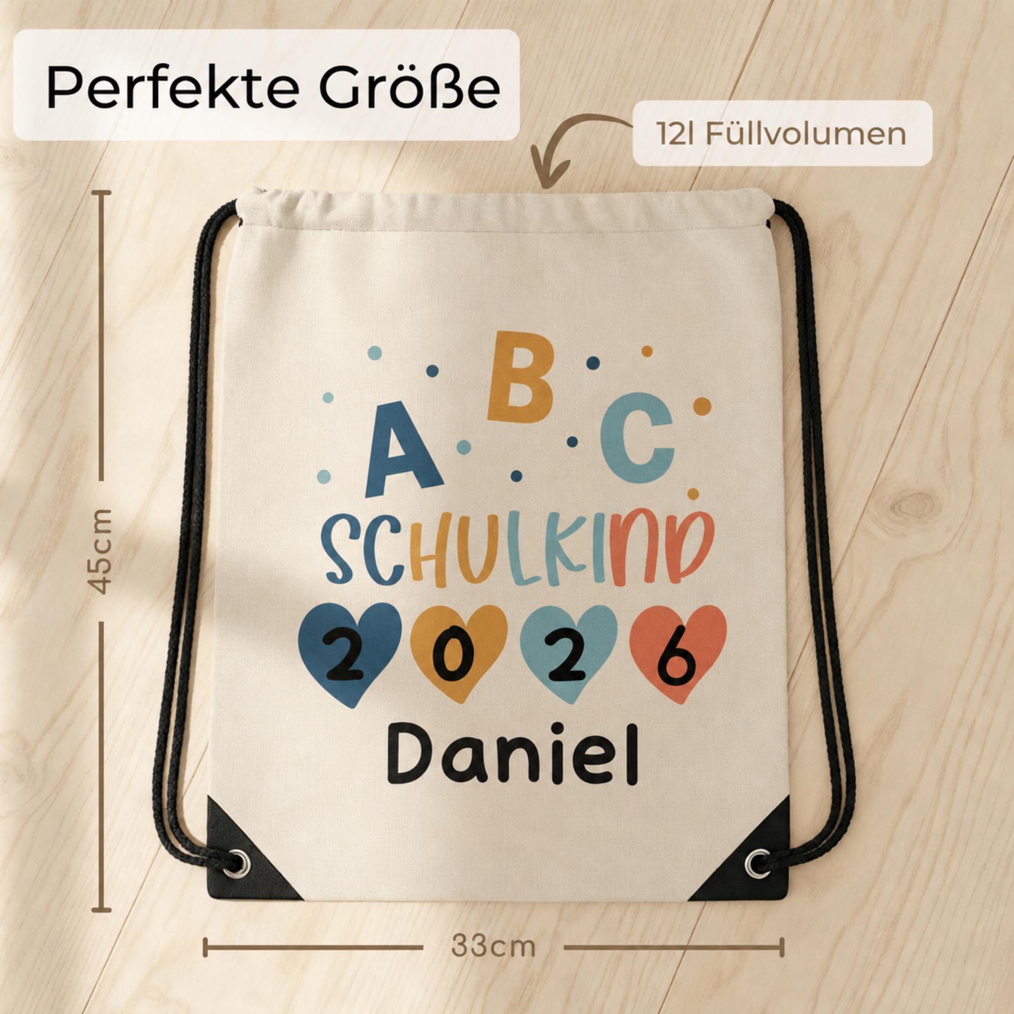 Personalisierter Turnbeutel mit Namen,Einschulung, Schulstart, Tasche Hort, Turnbeutel Schule, Sportbeutel Kinder mit Namen nach Wunsch
