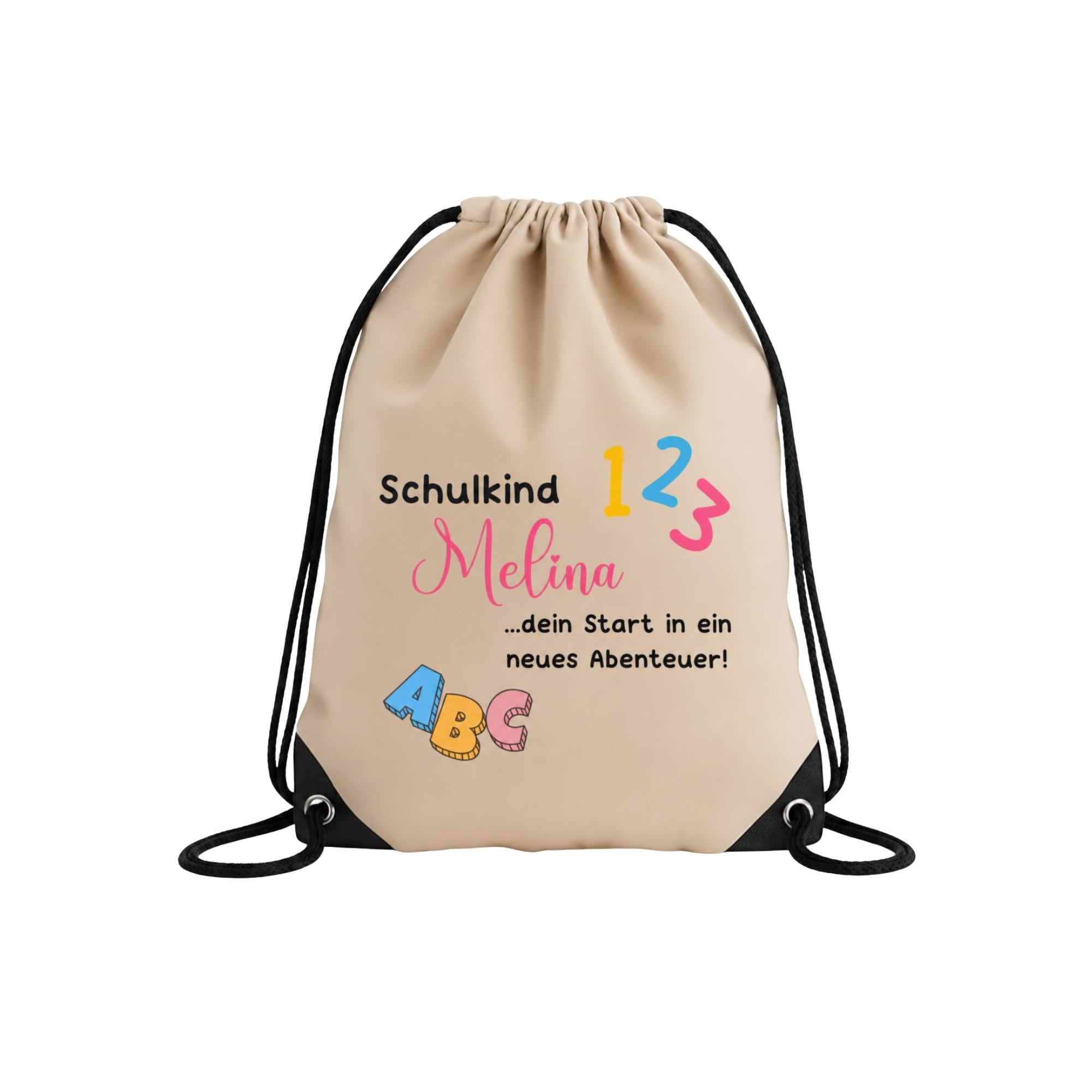 Personalisierter Turnbeutel mit Namen,Einschulung, Schulstart, Tasche Hort, Turnbeutel Schule, Sportbeutel Kinder mit Namen nach Wunsch