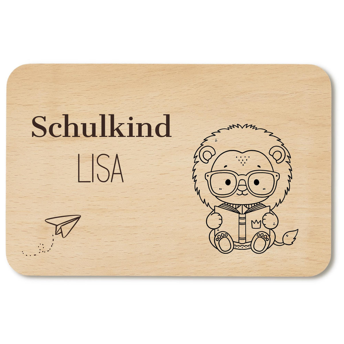 Personalisiertes Frühstücksbrettchen Schulkind