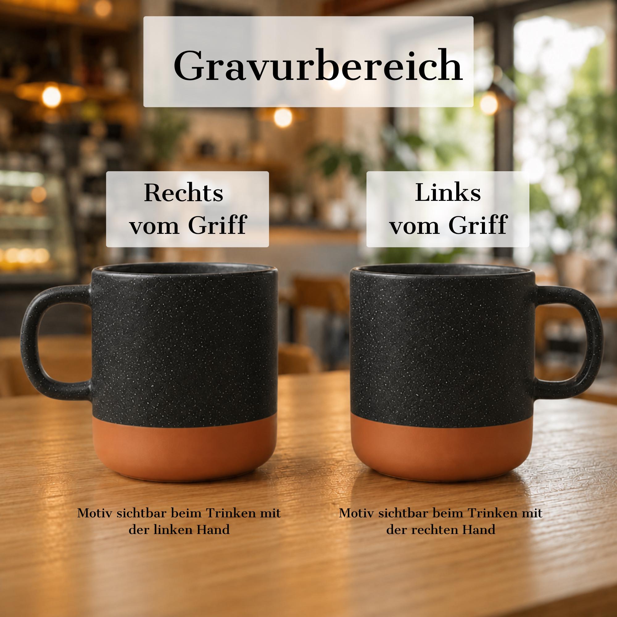 Personalisierte Tasse mit Namen, Keramiktasse, Naturstein-Optik, Geschenk für jeden Anlass, Dog/Cat