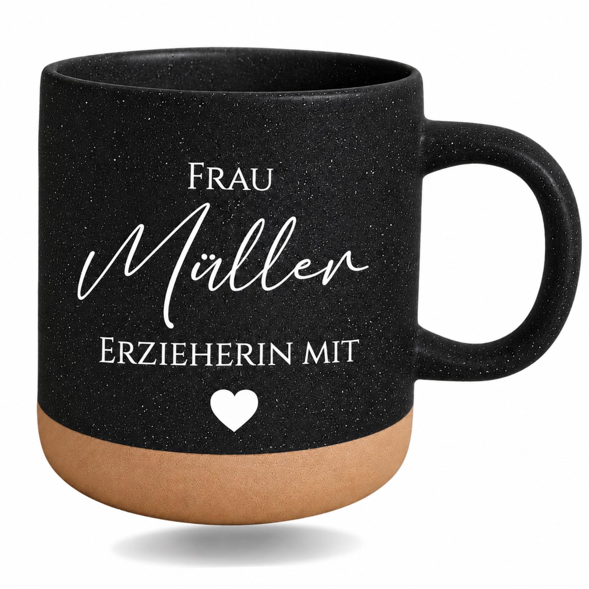 Personalisierte Tasse mit Namen, Keramiktasse, Naturstein-Optik, Geschenk für jeden Anlass, Hochzeit