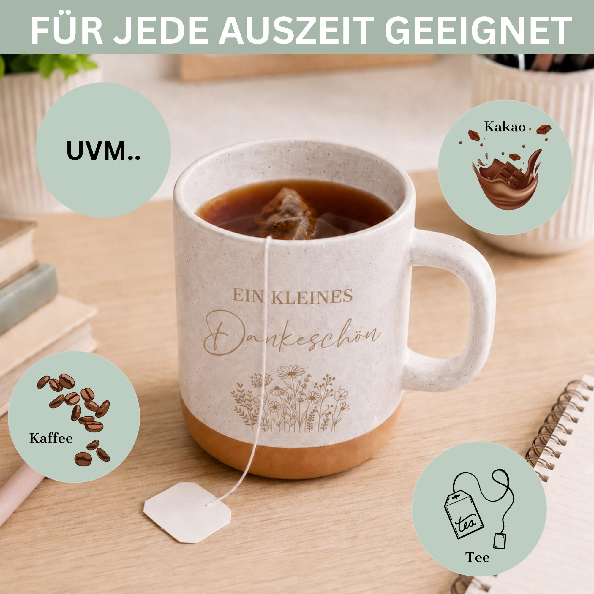 Personalisierte Tasse mit Namen, Keramiktasse, Naturstein-Optik, Geschenk für jeden Anlass, Hochzeit