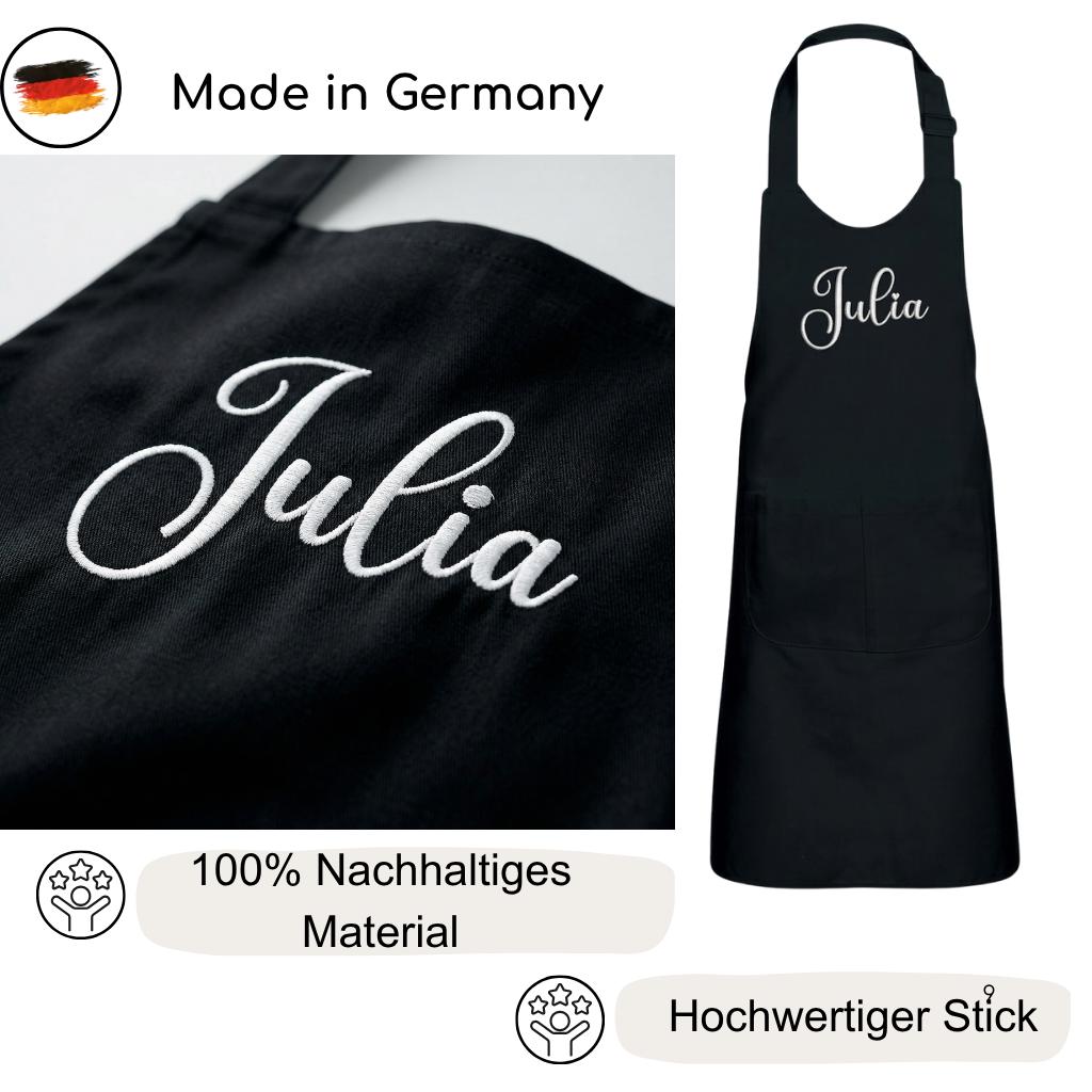 Personalisierte Kinderkochschürze bestickt, Schürze mit Stick, Geschenk für Junge und Mädchen