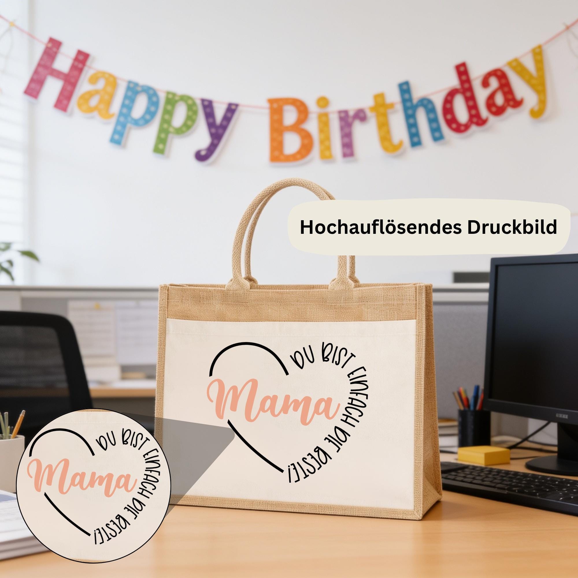 Personalisierte Jutetasche - beste Mama