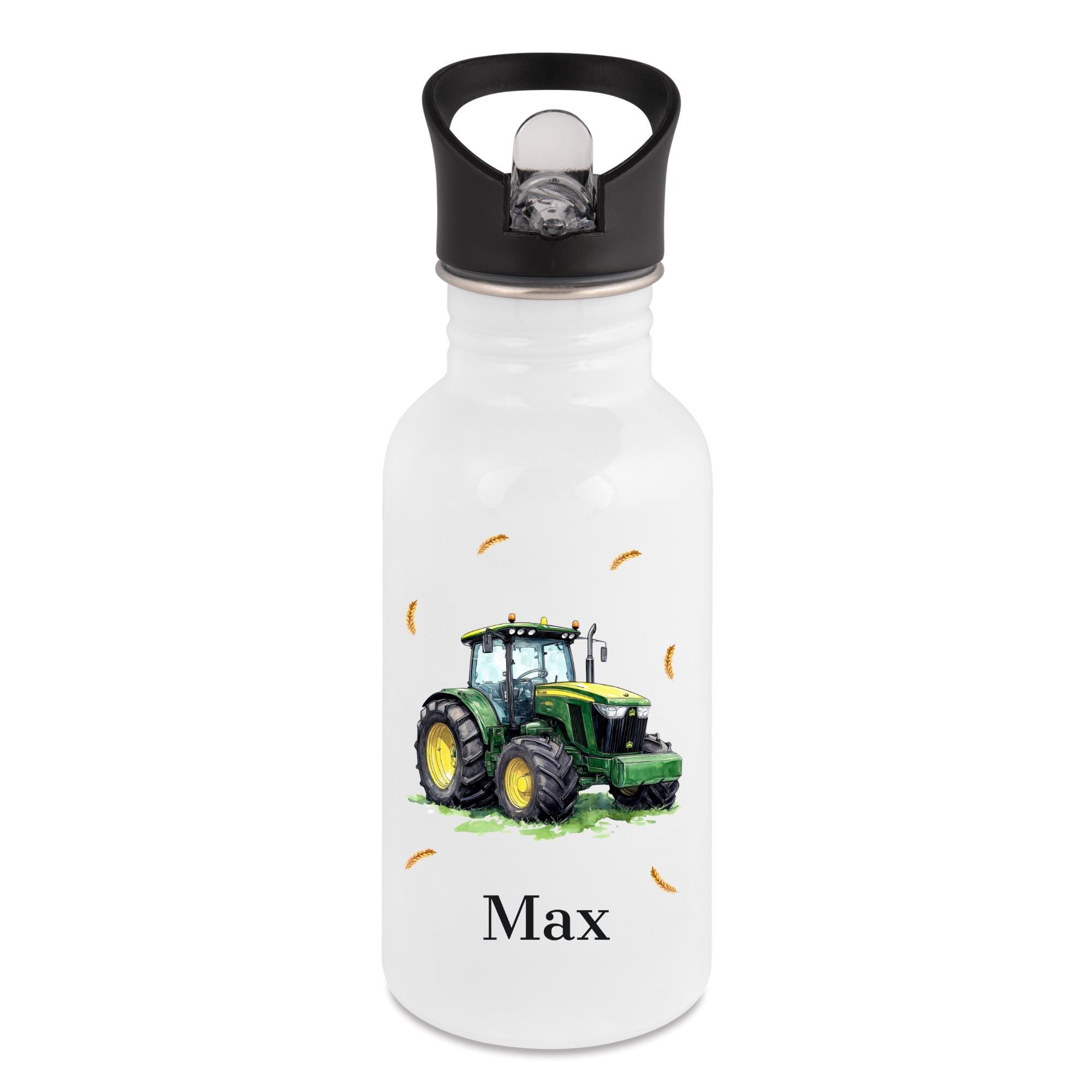 Personalisierte Trinkflasche für Kinder, Flasche mit Namen und Motiv, Geschenk für Junge und Mädchen