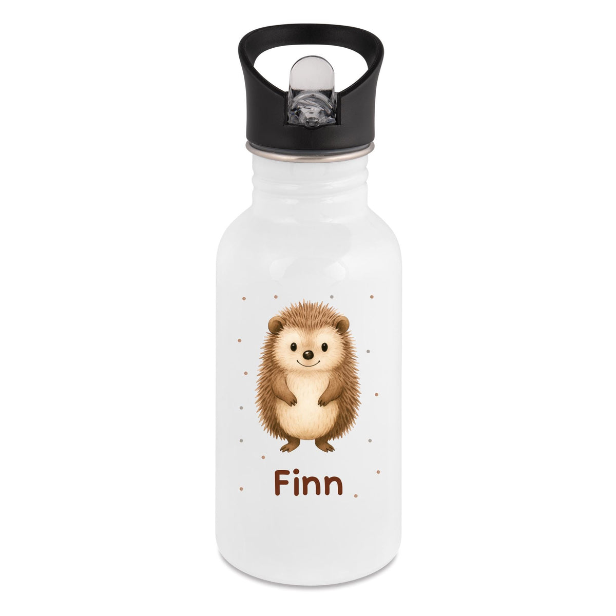 Personalisierte Trinkflasche für Kinder, Flasche mit Namen und Tiermotiv, Geschenk für Junge und Mädchen