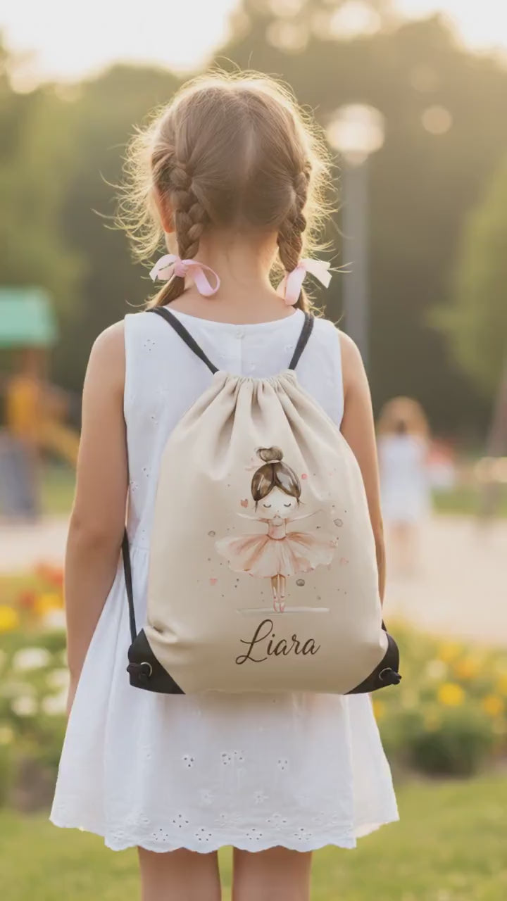 Turnbeutel personalisiert Kinder, Sporttasche, Turnbeutel mit Kindermotiv, Kindergartenkind, Sportbeutel mit Namen, Kita Beutel