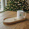 Personalisiertes Serviertablett mit Tasse - Holztablett mit Gravur als Weihnachtsgeschenk - Persönliches Geschenk Weihnachten