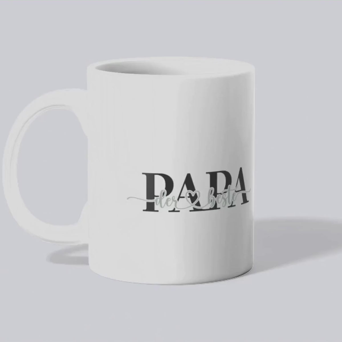 Personalisierte Tasse mit Namen – Geschenk für Papa mit Kinderhänden – Vatertag Tasse – Kaffeetasse individuell bedruckt, Papa Tasse