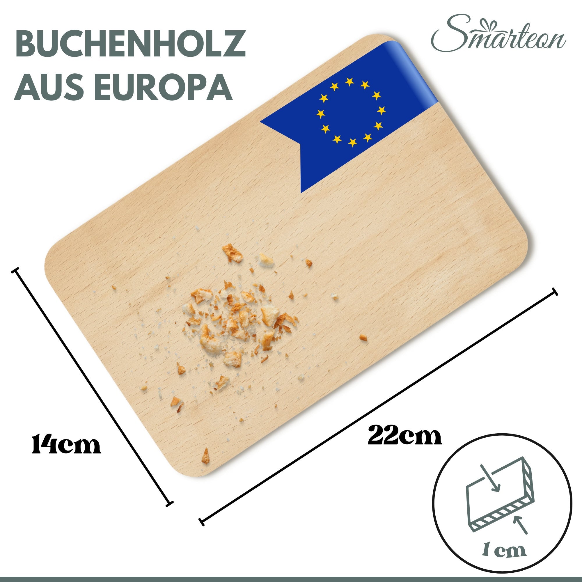 Frühstücksbrettchen Fee mit Namen - Individuelles Holzbrett für Kinder mit Gravur